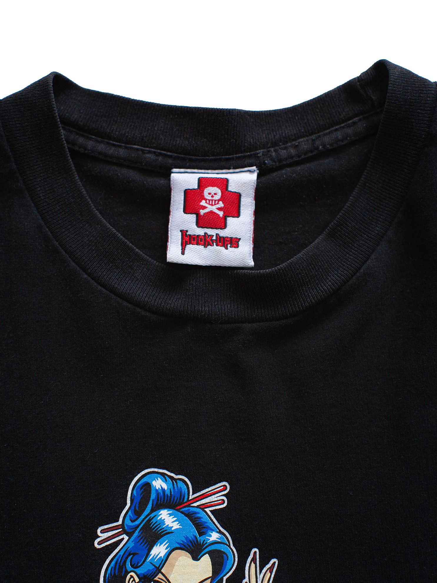 Vintage Vintage 00s Hook-Ups Smoking Geisha Anime T-Shirt Size US L / EU 52-54 / 3 - 4 Thumbnail