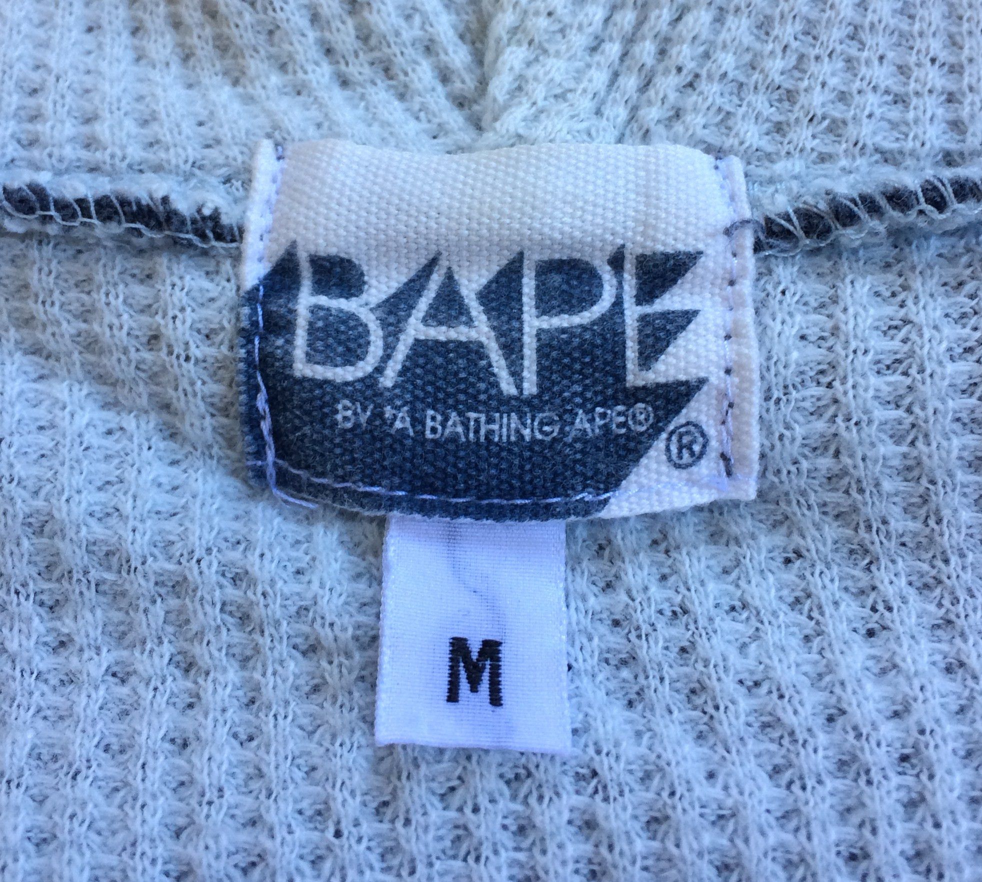 Bape OG Bape Full Zip Thermal Spellout Hoodie Size US M / EU 48-50 / 2 - 5 Thumbnail