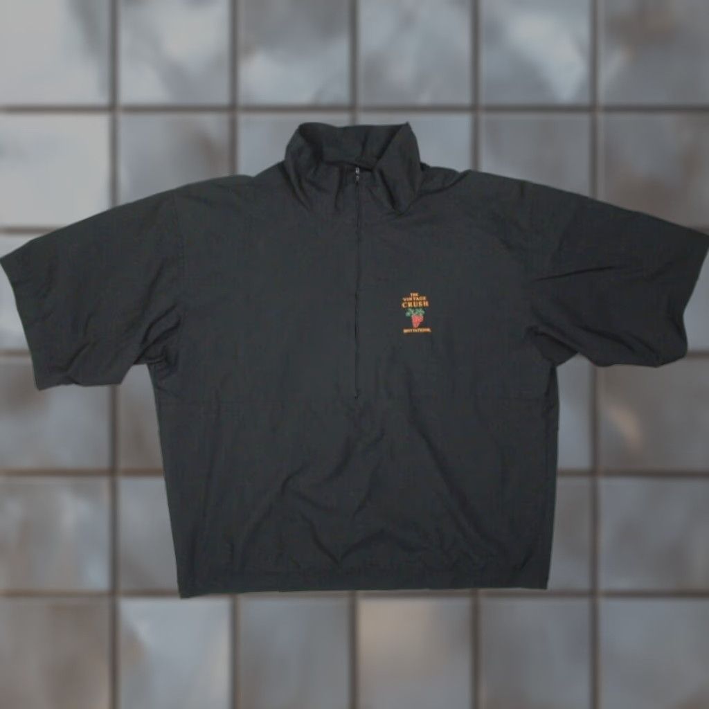 Vintage Zero Restriction Windstopper Mens Large Black 1/4 Zip Golf Jacket Lightweight Nylon Outdoor Sports Size US L / EU 52-54 / 3 - 1 Thumbnail