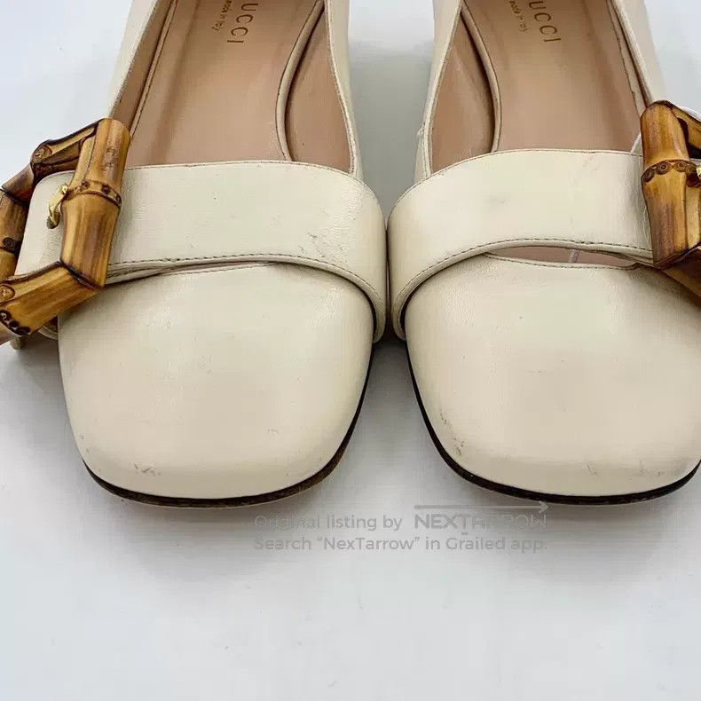 Gucci Gucci Beige bamboo joint buckle round toe casual single sh Size US 5 / IT 35 - 8 Thumbnail