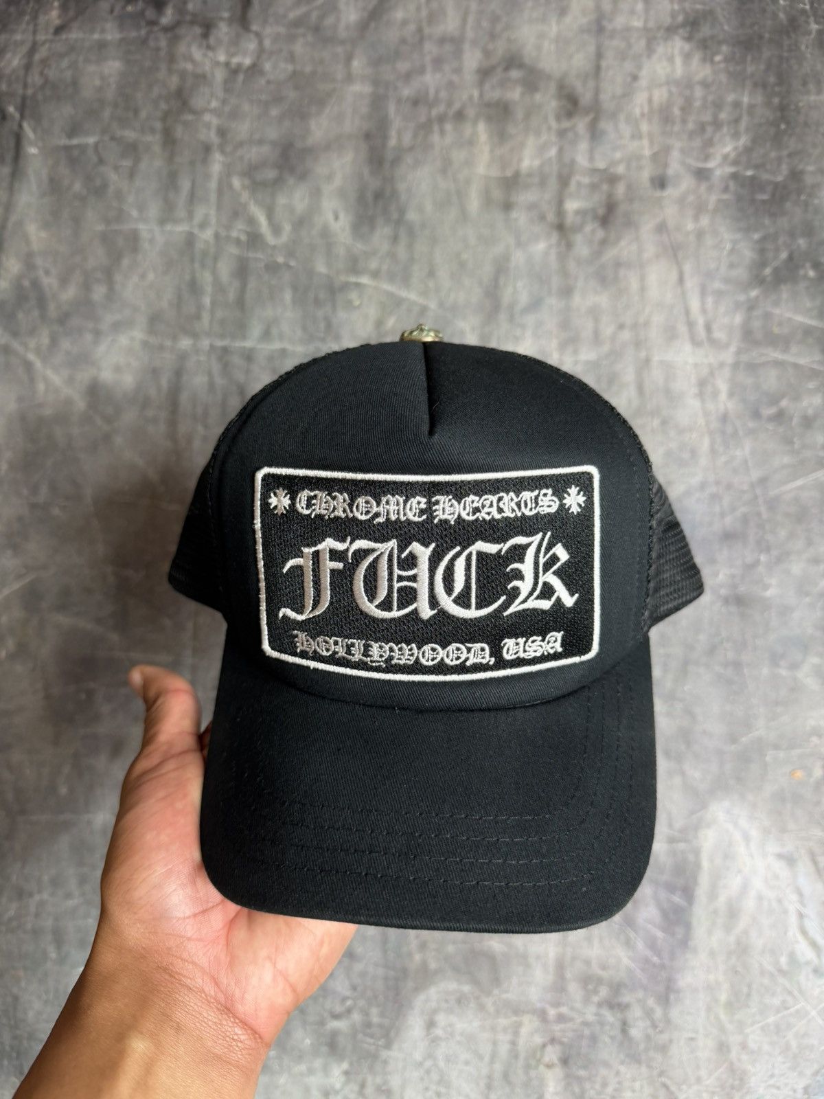 Chrome Hearts Chrome Hearts Hollywood Fuck Trucker Hat Size ONE SIZE - 2 Thumbnail