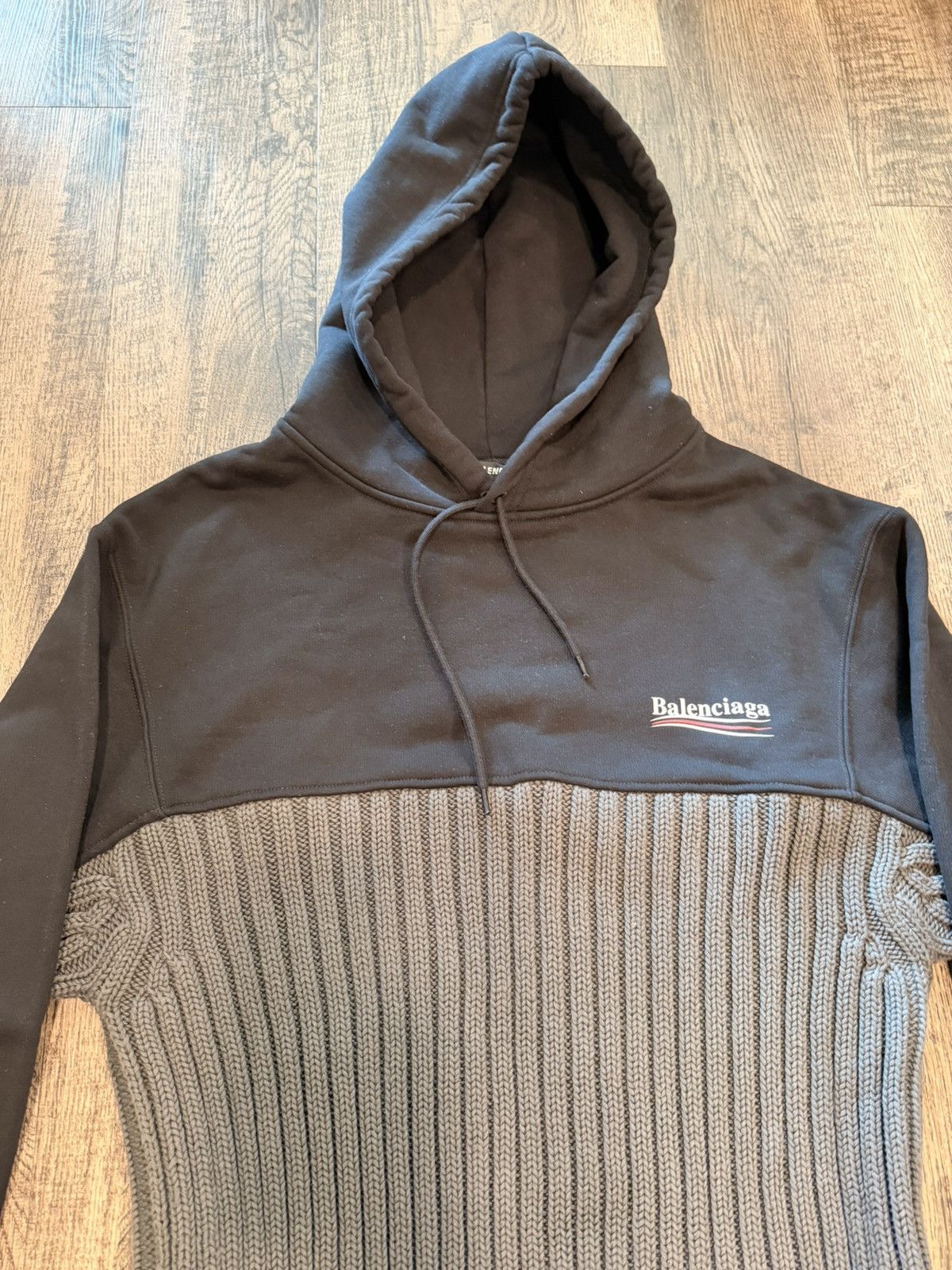 Balenciaga Balenciaga Political Campaign Hoodie Cable Knit Size US M / EU 48-50 / 2 - 7 Thumbnail