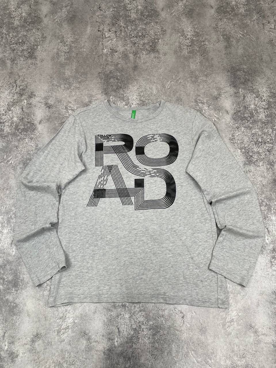 Benetton Benetton Men Long Sleeve T-Shirt Regular Fit Grey Size XS Size US XS / EU 42 / 0 - 1 Thumbnail