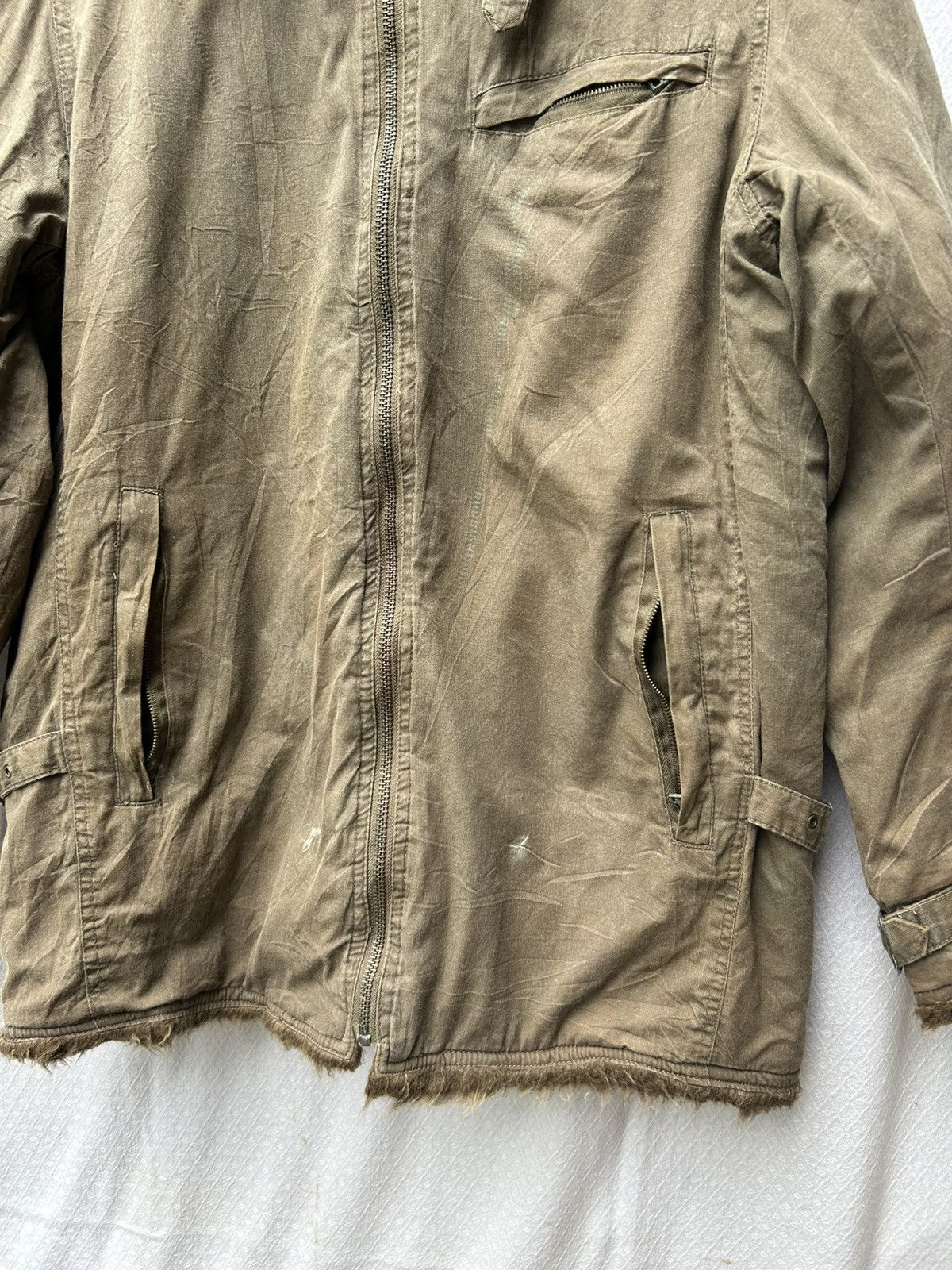 Japanese Brand Faux fur zip jacket Ifsixwasnine kmrii styled Size US L / EU 52-54 / 3 - 3 Thumbnail