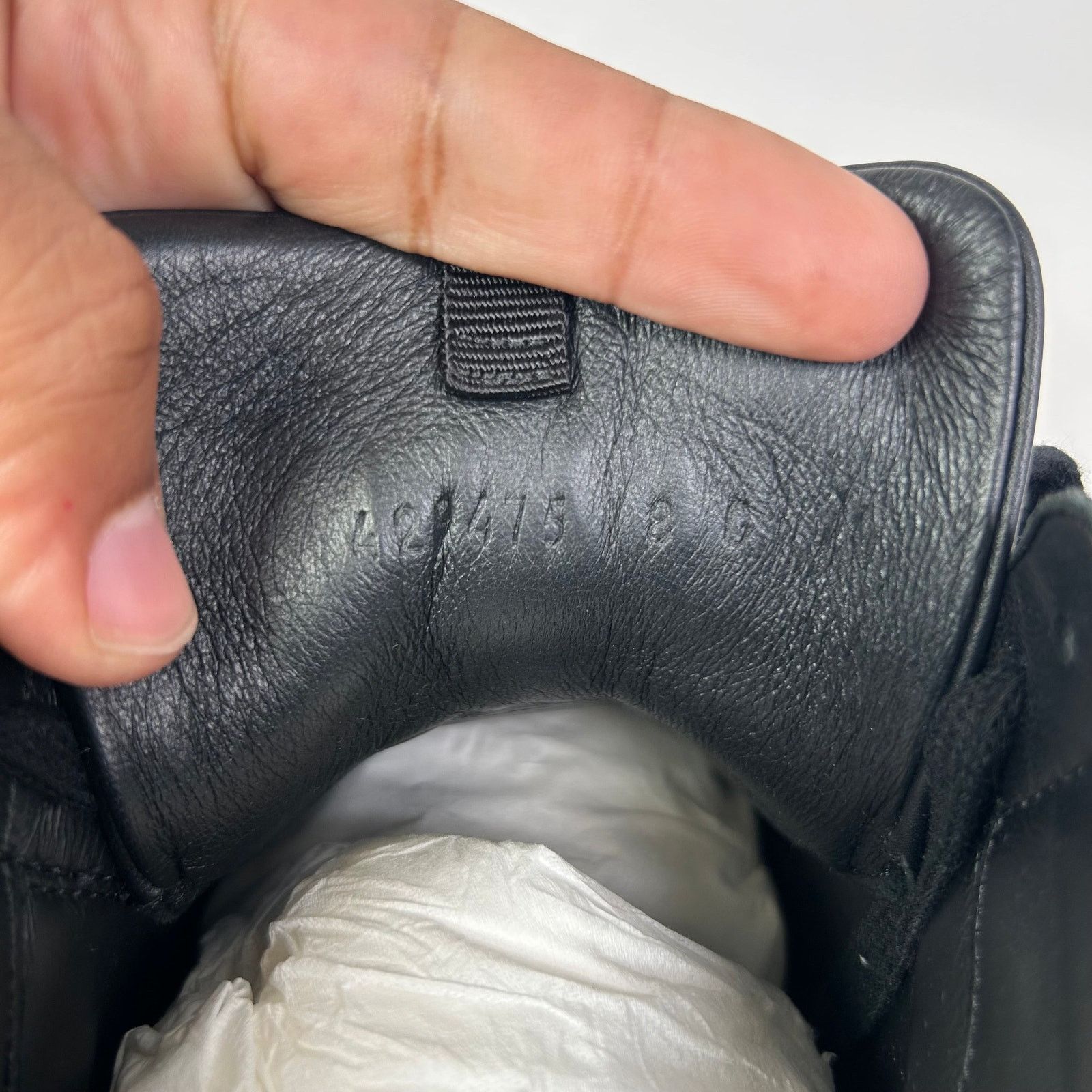 Gucci Gucci Black Web Leather High-Top Sneaker Size US 8.5 / EU 41-42 - 7 Thumbnail