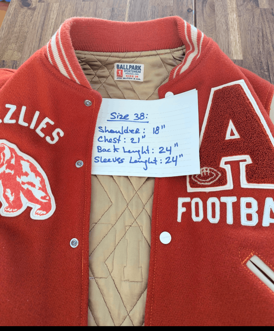 The Real McCoy's Joe McCoy Ballpark varsity jacket Size US M / EU 48-50 / 2 - 2 Thumbnail