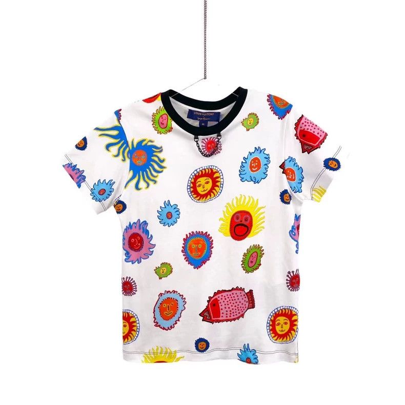 Louis Vuitton Louis Vuitton Cotton Yayoi Kusama full print short sleeves Size US S / EU 44-46 / 1 - 1 Thumbnail