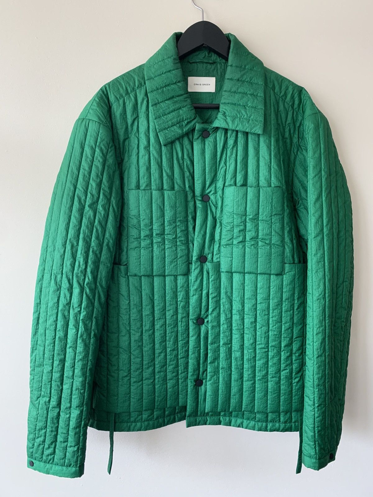 Craig Green Black Shirt Jacket W/ Signature Red Laced Rope
