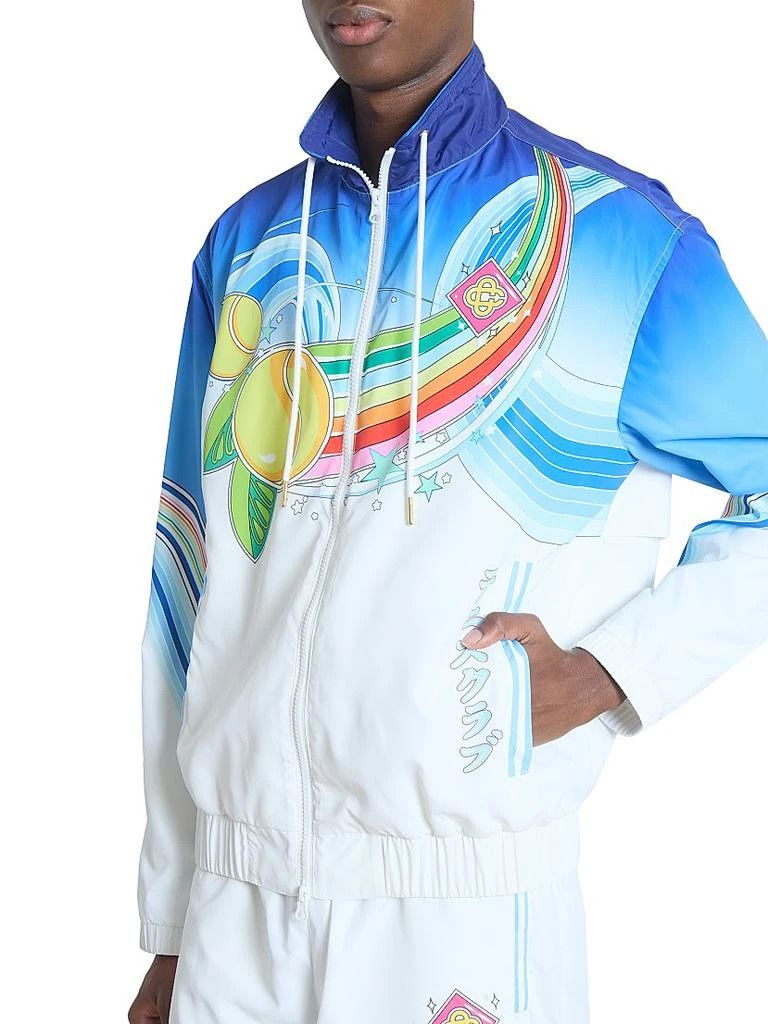 Casablanca os11x0326 Printed Taffeta Jacket in Multicolor Size US XL / EU 56 / 4 - 6 Thumbnail