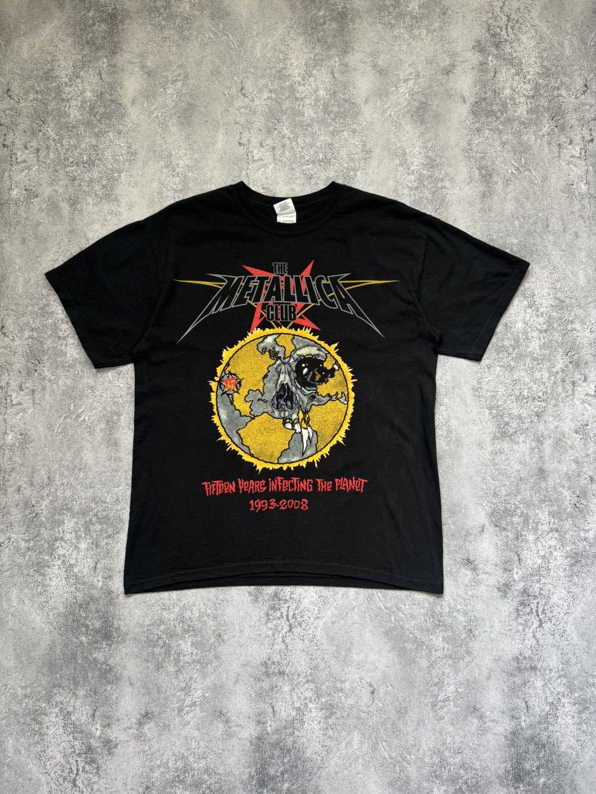 Band Tees × Vintage Vintage 2008 Metallica Club Rock Band Black Tee Size US M / EU 48-50 / 2 - 1 Thumbnail