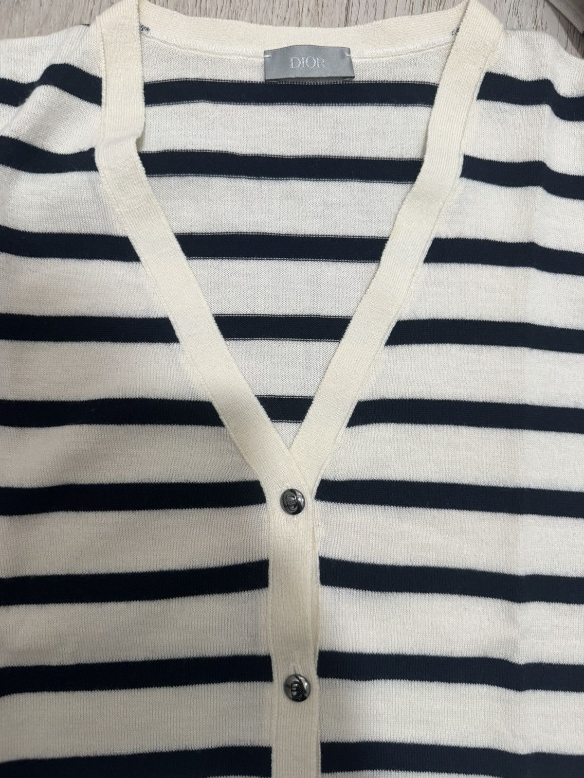 Dior Striped Christian Dior cardigan Size S / US 4 / IT 40 - 6 Thumbnail