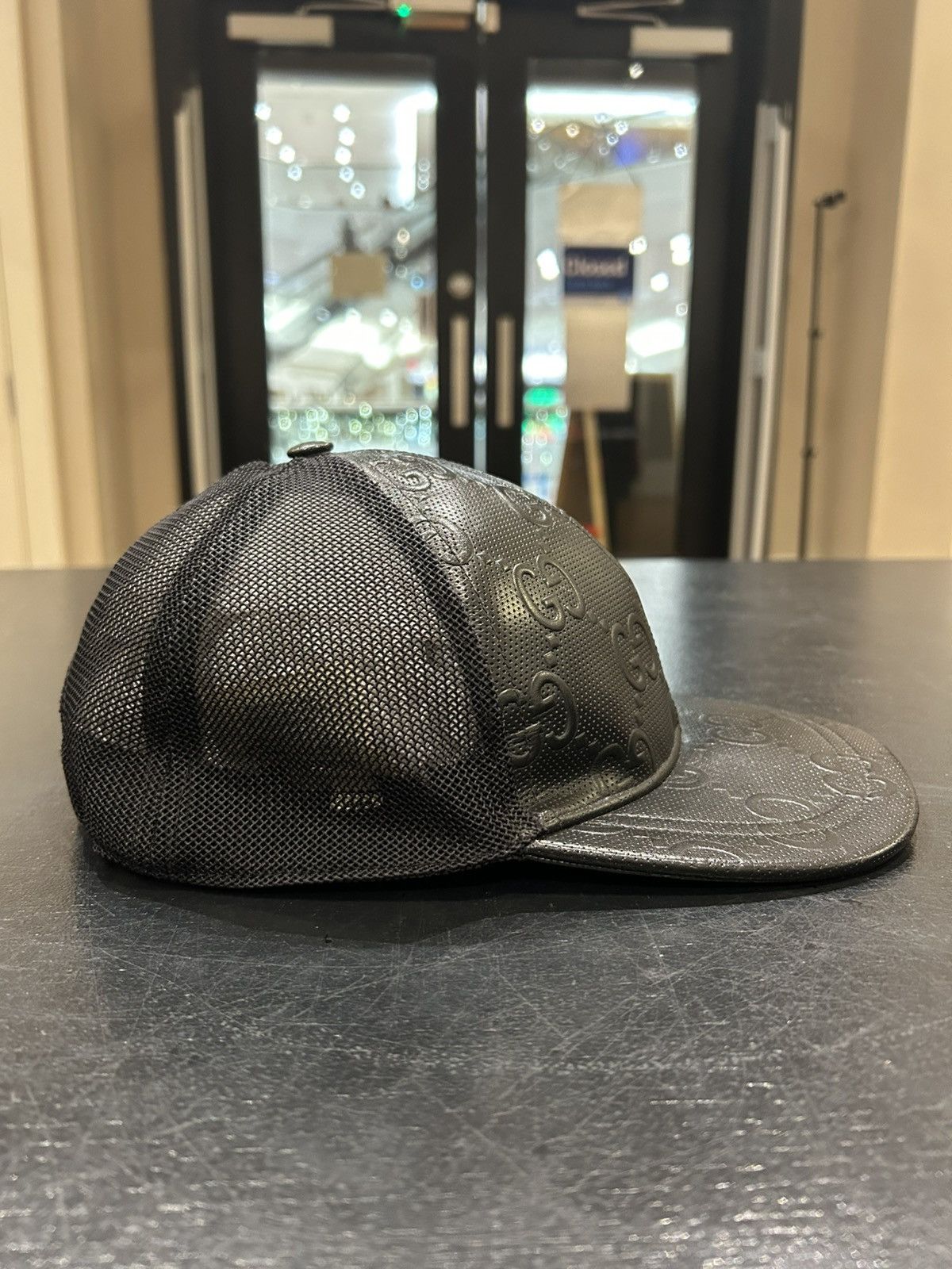Gucci Gucci Leather Monogram Trucker Hat Size ONE SIZE - 3 Thumbnail