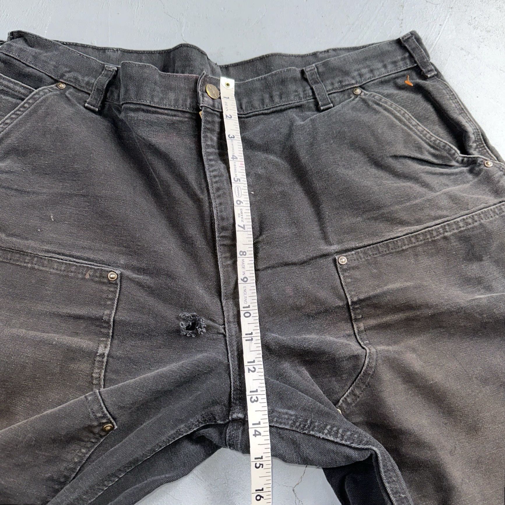 Carhartt VINTAGE Carhartt Pants Carpenter Straight Black 40x32 Men Regular Cotton Canvas Double Knee Belt Loops USA 40 32 B01 BLK Size US 40 / EU 56 - 6 Thumbnail