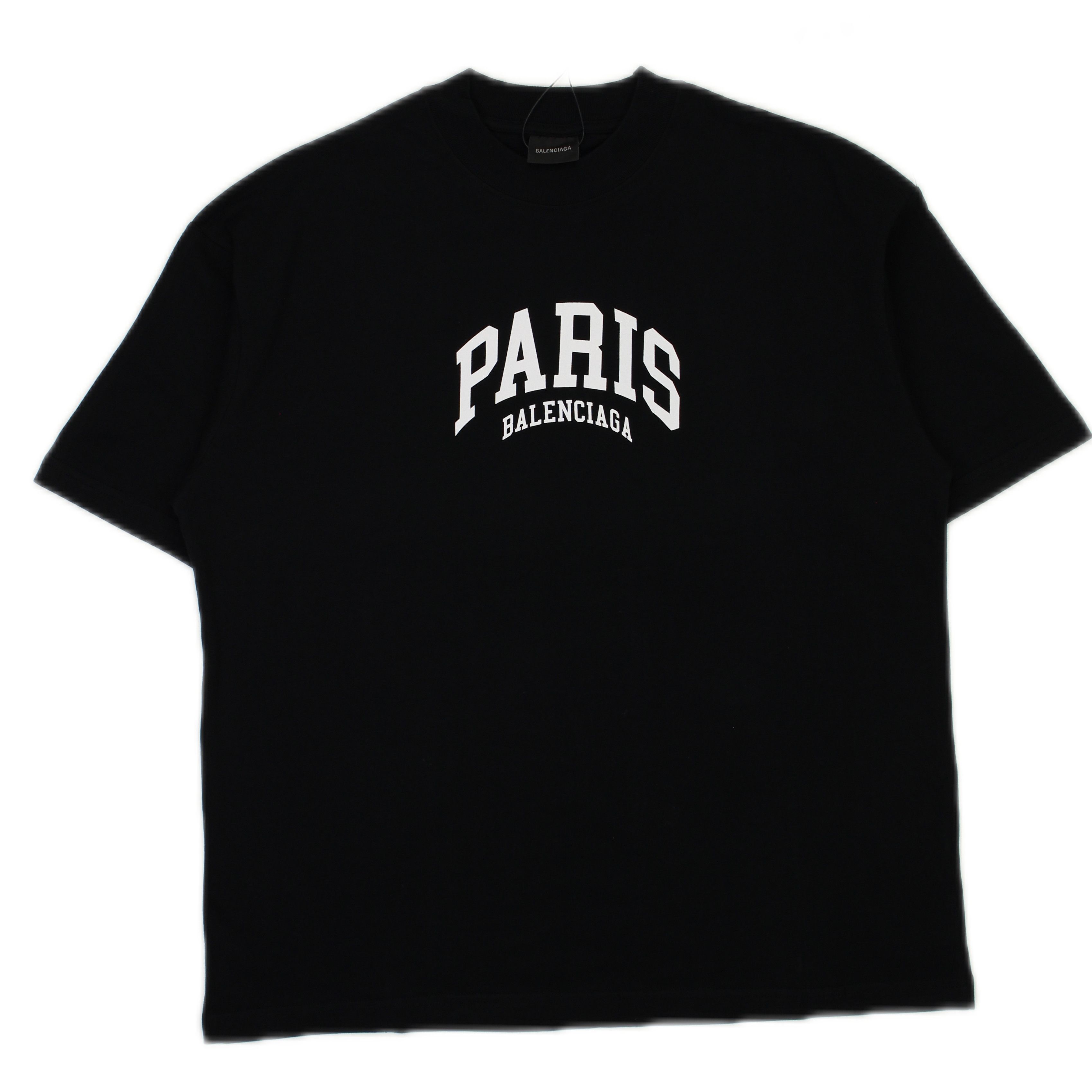 image of Balenciaga Black Paris Print T-Shirt Size Xs, Men's