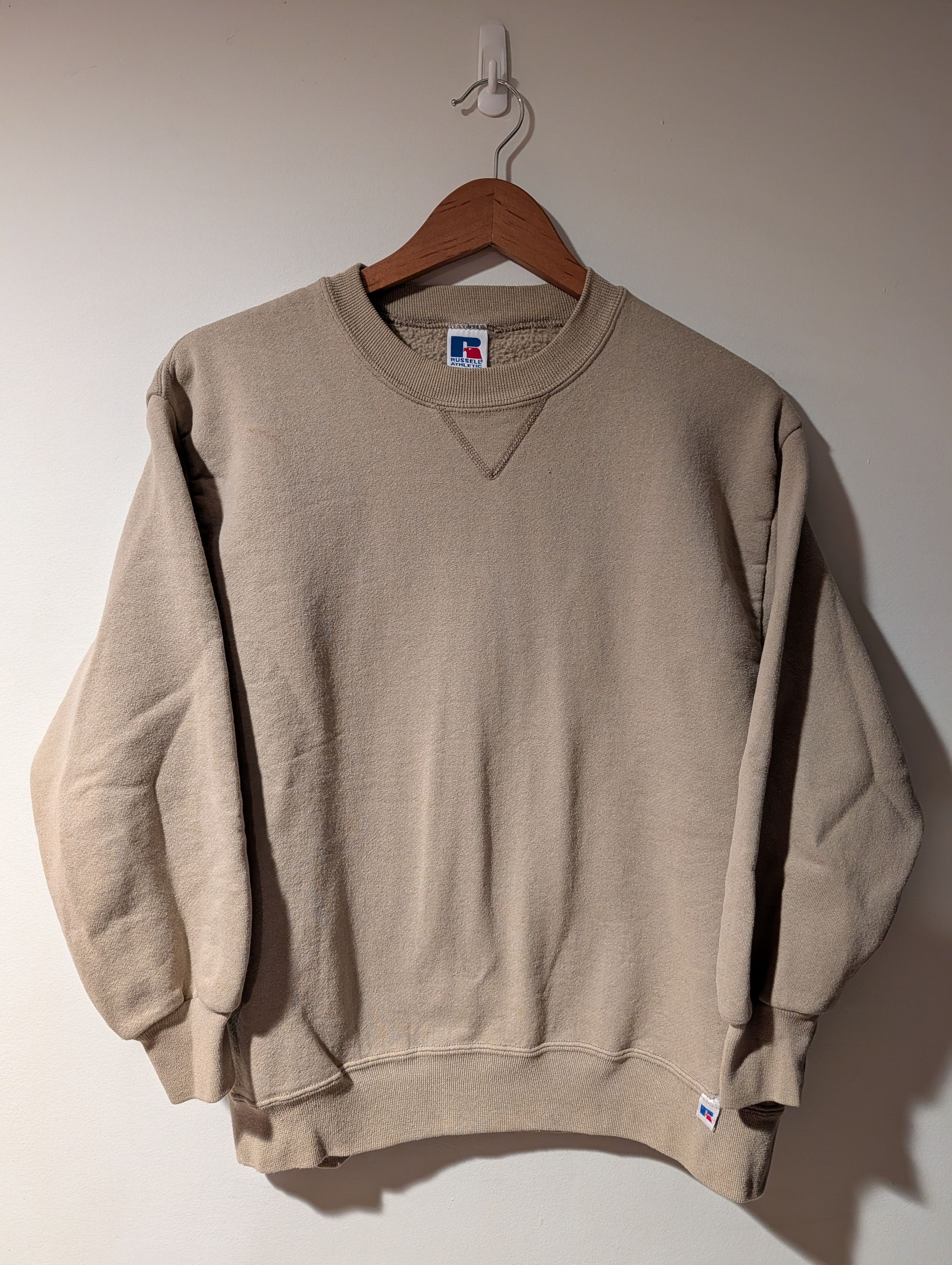 Russell Athletic Vintage 90s Russell Athletic Blank Crewneck Sweatshirt Boxy Size US L / EU 52-54 / 3 - 1 Thumbnail