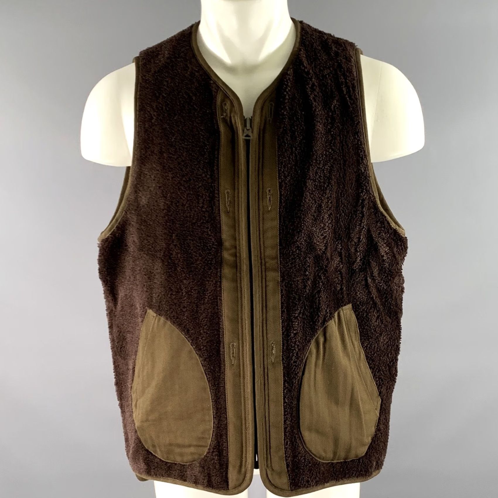 Visvim VISVIM Vest M Olive Nylon Cotton Blend Reversible Mens Size US M / EU 48-50 / 2 - 2 Thumbnail