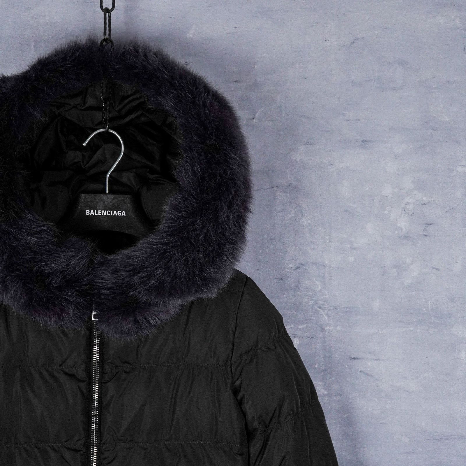 Prada Prada black nylon genuine fox fur hooded womens down jacket Size XS / US 0-2 / IT 36-38 - 2 Thumbnail