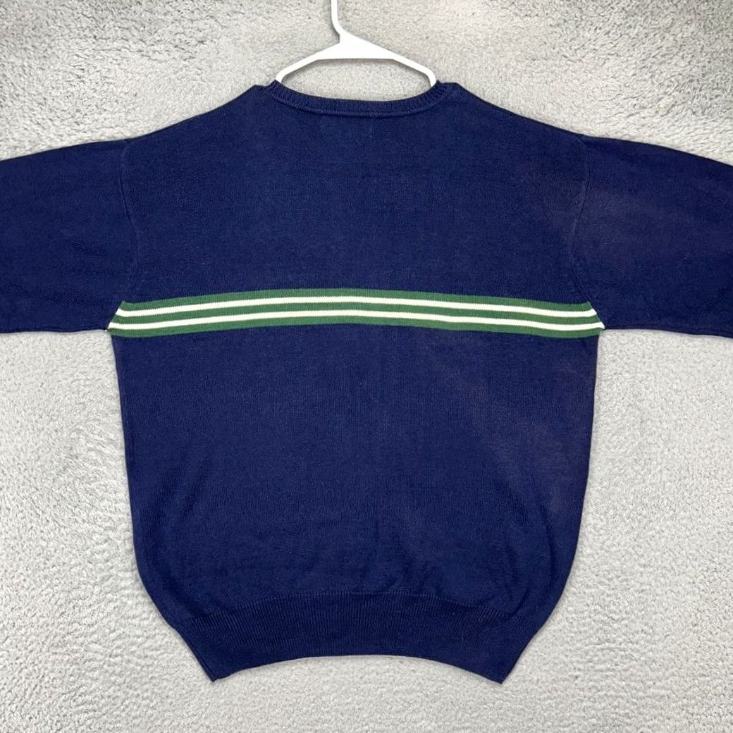 Vintage Steve Barry's Crew Neck Sweater Men Adult Medium Navy 2 Stripes Pullover Knit Cotton Striped 2 Stripes Outdoor Walking Vintage No Size US M / EU 48-50 / 2 - 3 Thumbnail