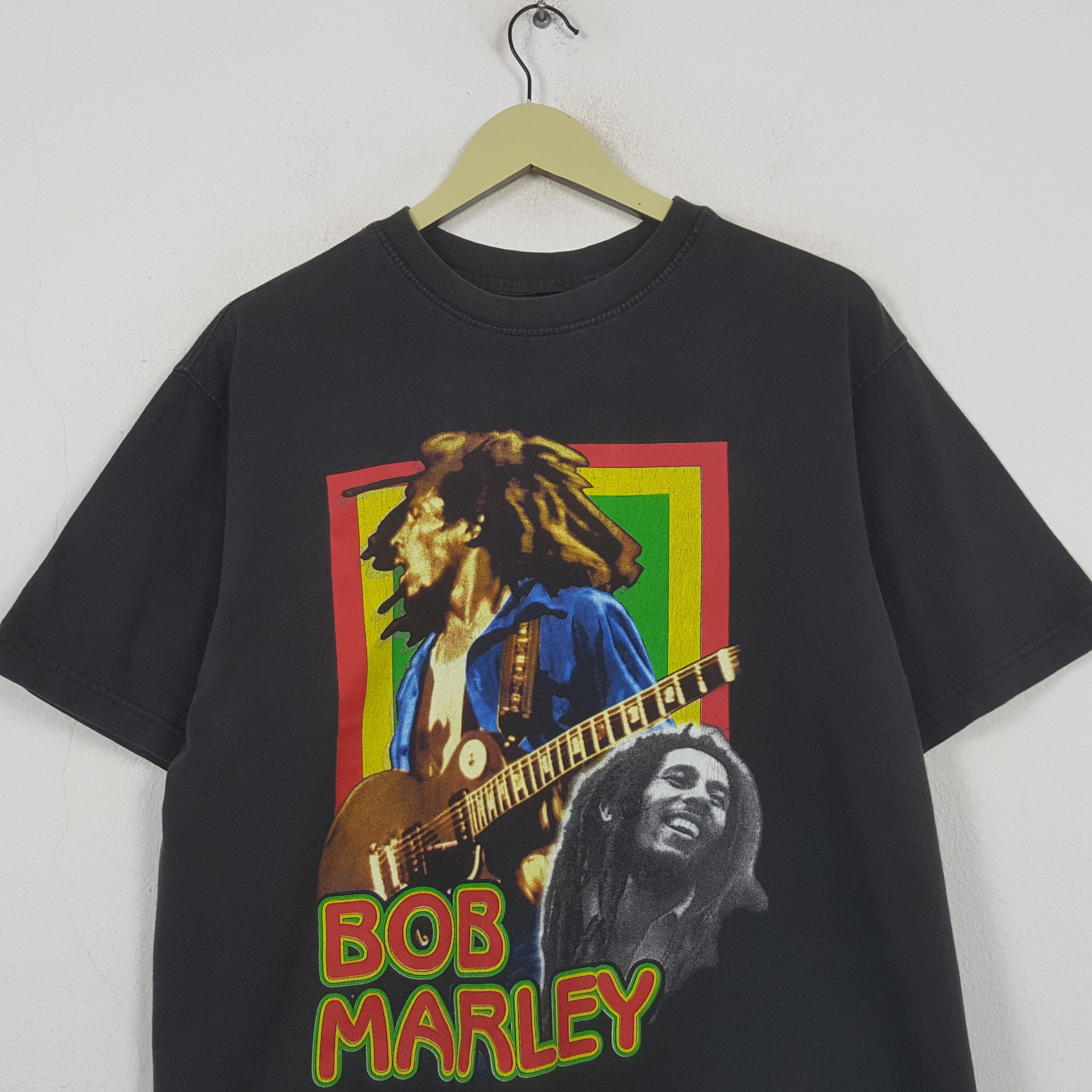 Band Tees Vintage BOB MARLEY American Singer T-shirt Size US L / EU 52-54 / 3 - 4 Thumbnail