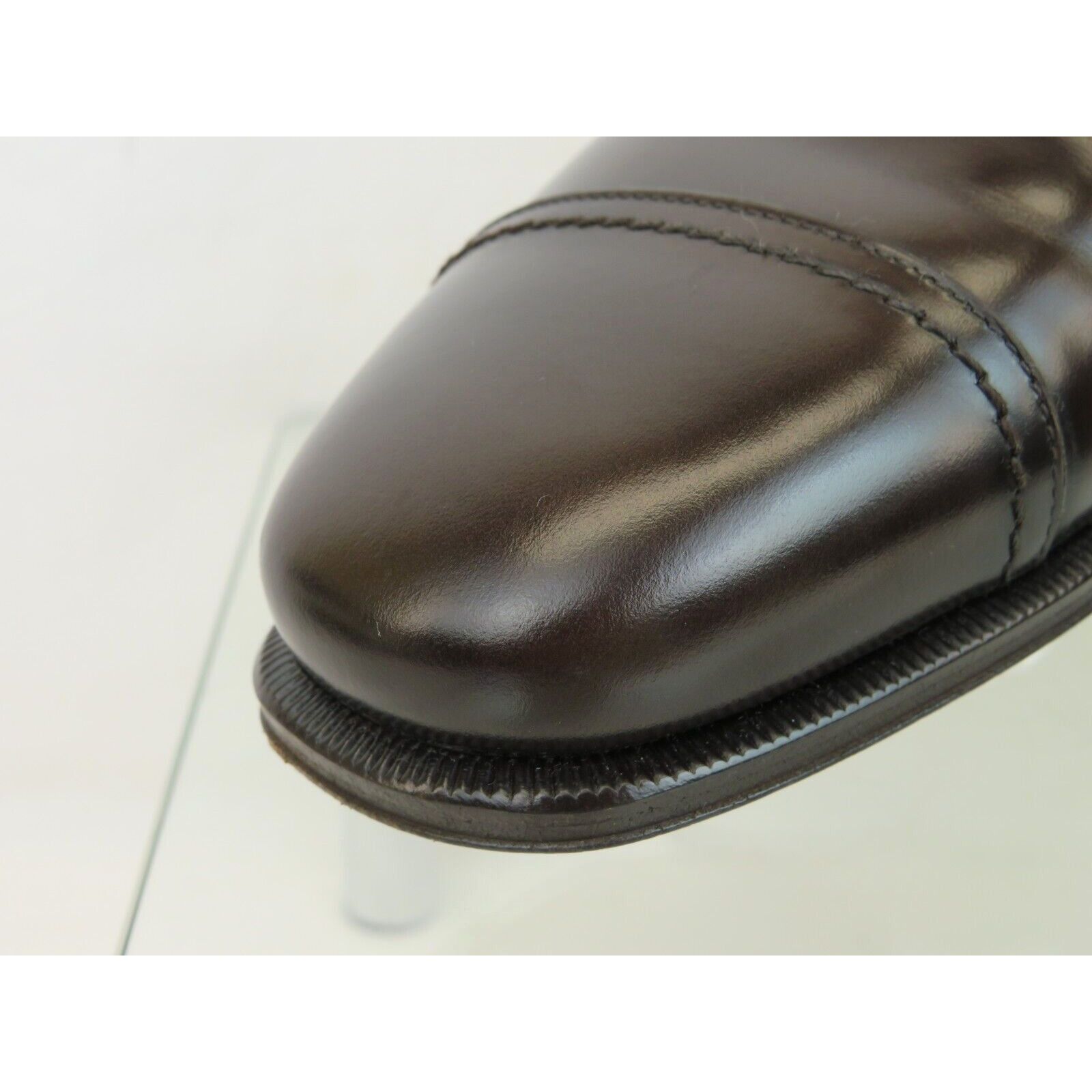 Salvatore Ferragamo FERRAGAMO SEUL DARK BROWN LEATHER CAP LOGO OXFORDS 10.5 EE Size US 11.5 / EU 44-45 - 11 Thumbnail
