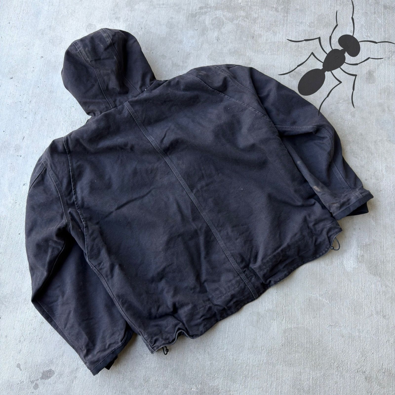 Carhartt × Vintage Carhartt black sherpa hooded work wear jacket Size US XXL / EU 58 / 5 - 5 Thumbnail