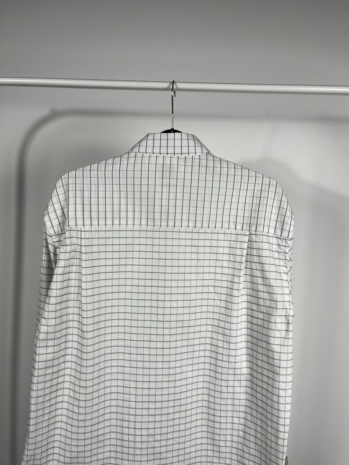 Armani Collezioni Armani Collezioni Luxury Shirt 39/15.5 Grid Check Cotton Size US M / EU 48-50 / 2 - 10 Thumbnail