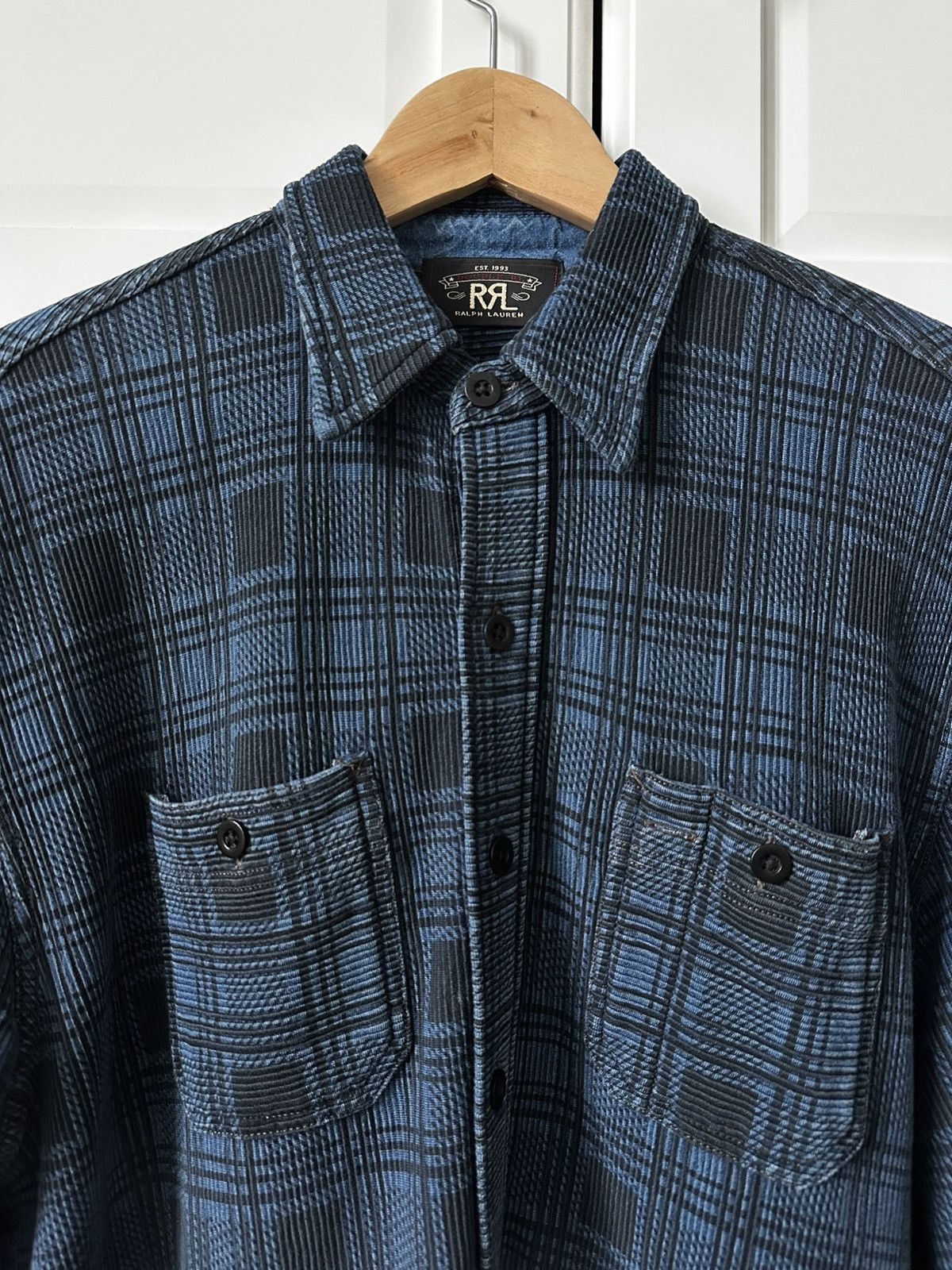 RRL Ralph Lauren RRL Plaid Workshirt Indigo Size US M / EU 48-50 / 2 - 3 Thumbnail