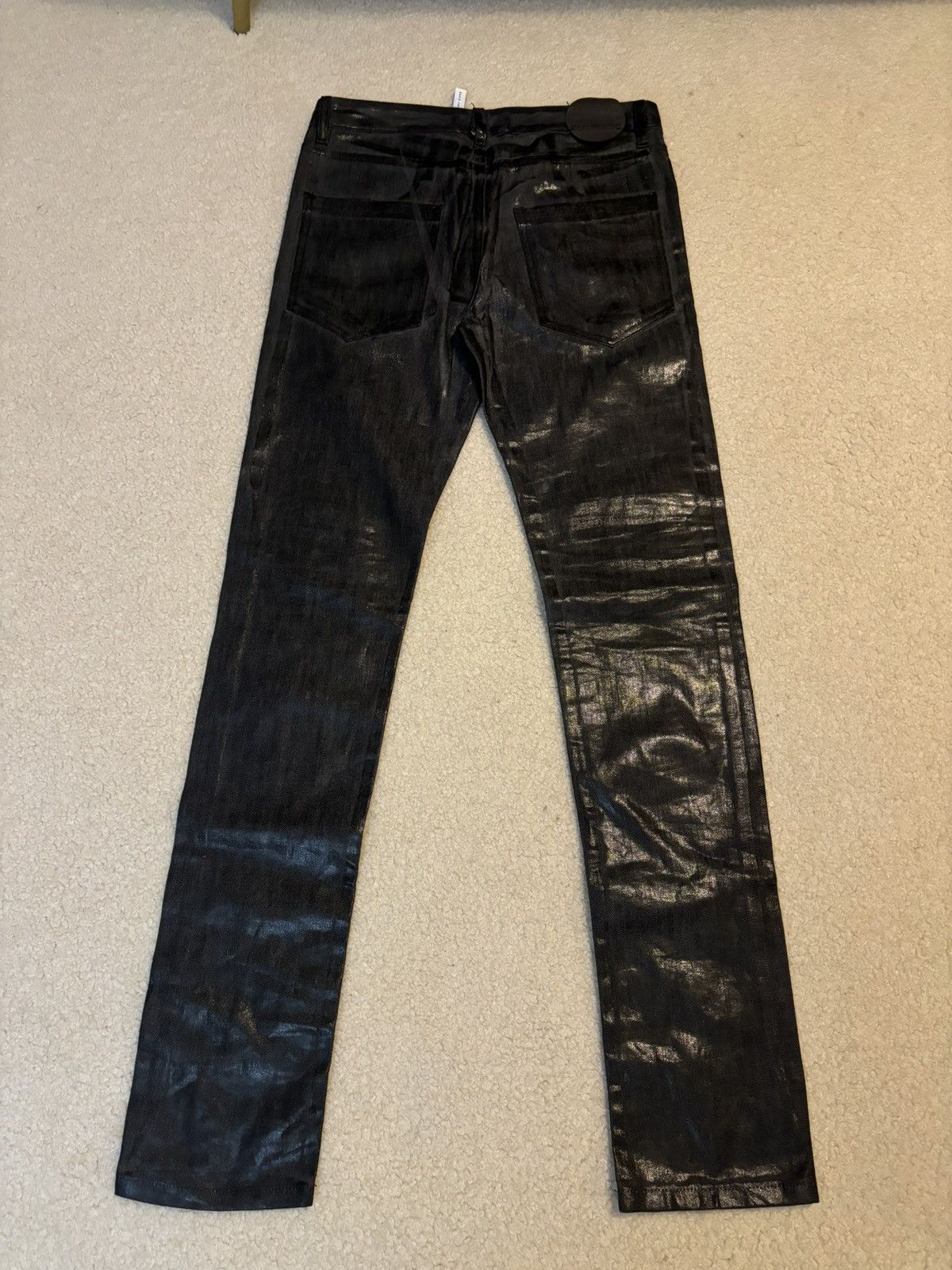 Raf by Raf Simons Raf by Raf Simons David Casavant Streak Coated Denim Jeans Size US 31 - 9 Thumbnail