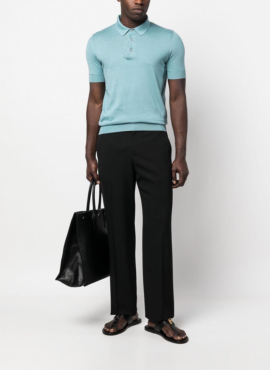 Tom Ford o1w1db10425 KPS004 Polo Shirt in Blue Size US S / EU 44-46 / 1 - 5 Thumbnail
