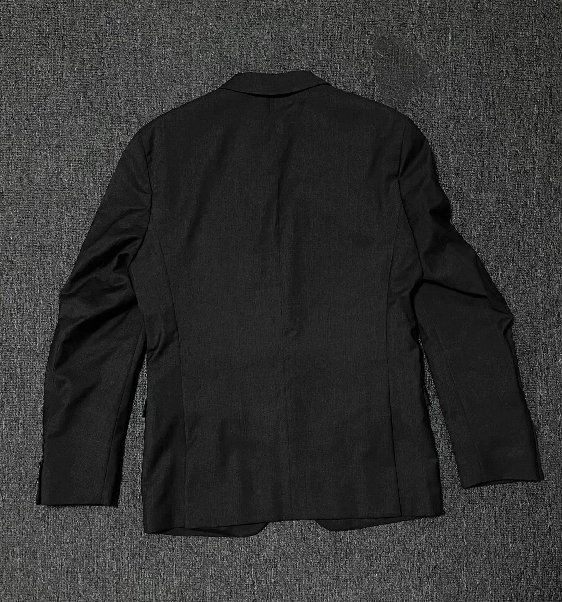 Calvin Klein Calvin Klein Black & Gray Wool Blazer Q4 Size 48R - 2 Thumbnail