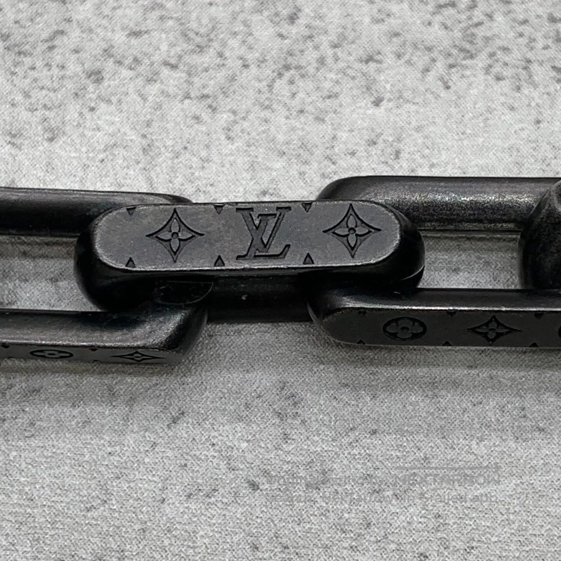 Louis Vuitton lv black silver link chain necklace. Size ONE SIZE - 7 Thumbnail