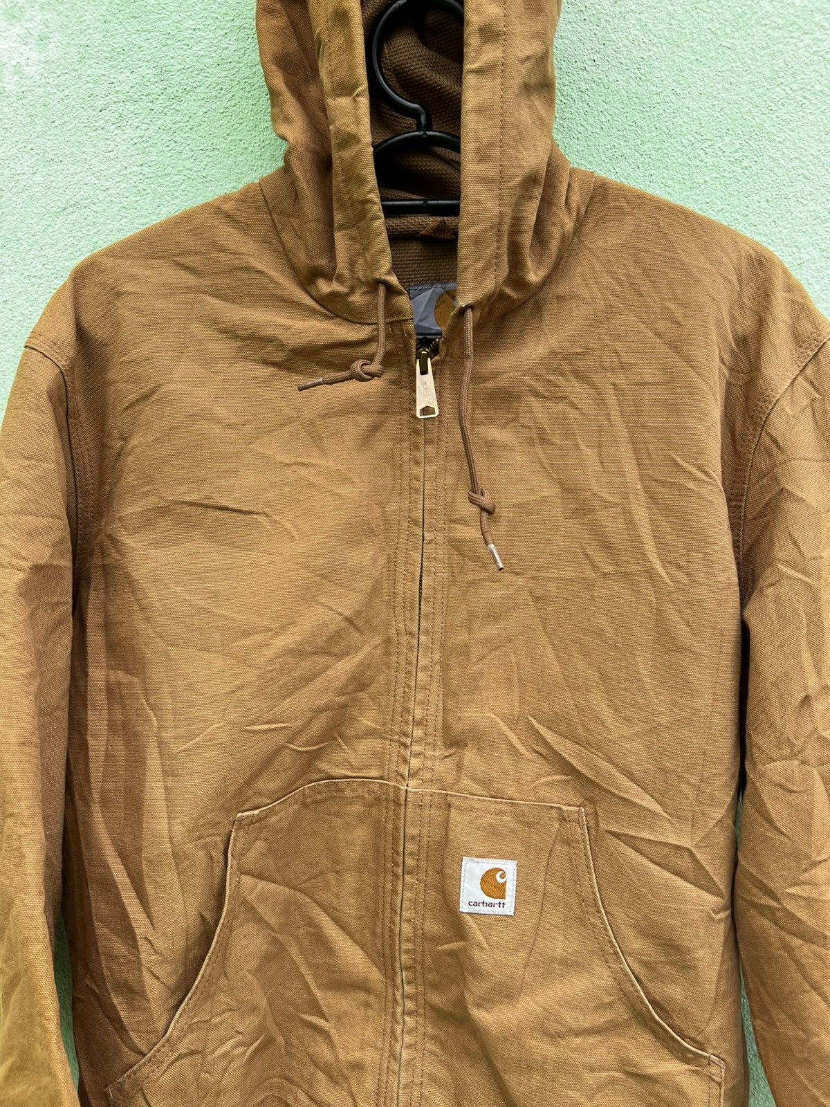 Carhartt VTG Carhartt J131 BRNThermal Lined Hoodie Jacket Made In USA Size US L / EU 52-54 / 3 - 16 Thumbnail