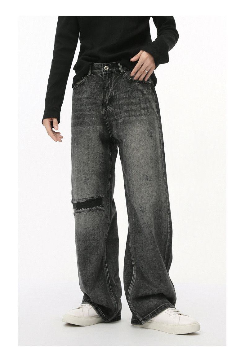 Japanese Brand × Jean Grey washed distressed loose ripped jeans Size US 32 / EU 48 - 3 Thumbnail