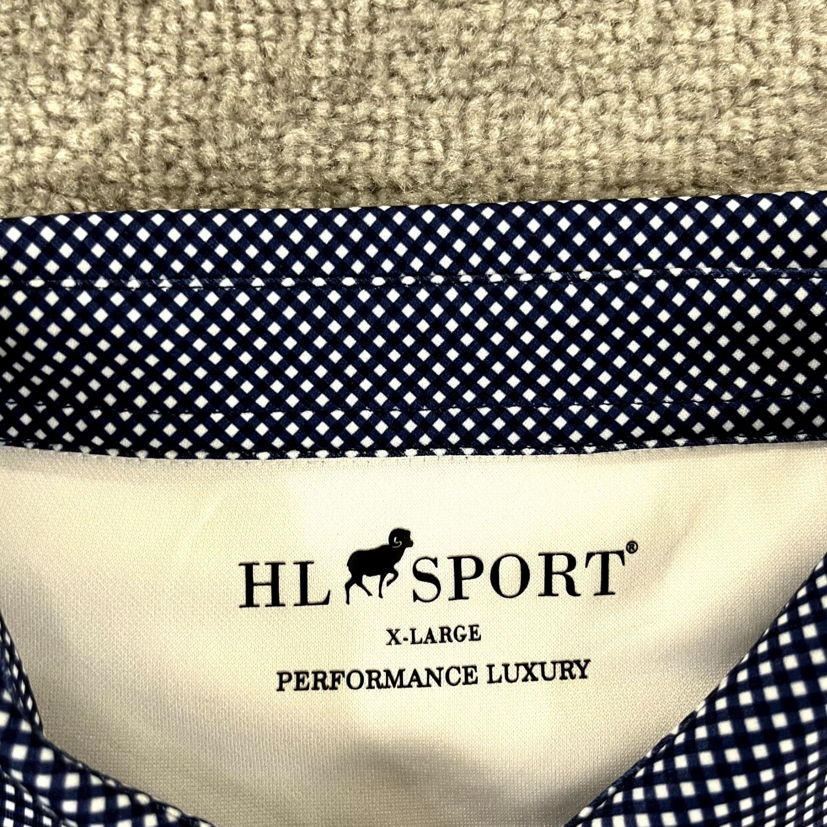 Vintage HORN LEGEND Polo Shirt Men XL Blue Golf Performance S/S LINKS AT PERRY CABIN Size US XL / EU 56 / 4 - 3 Thumbnail
