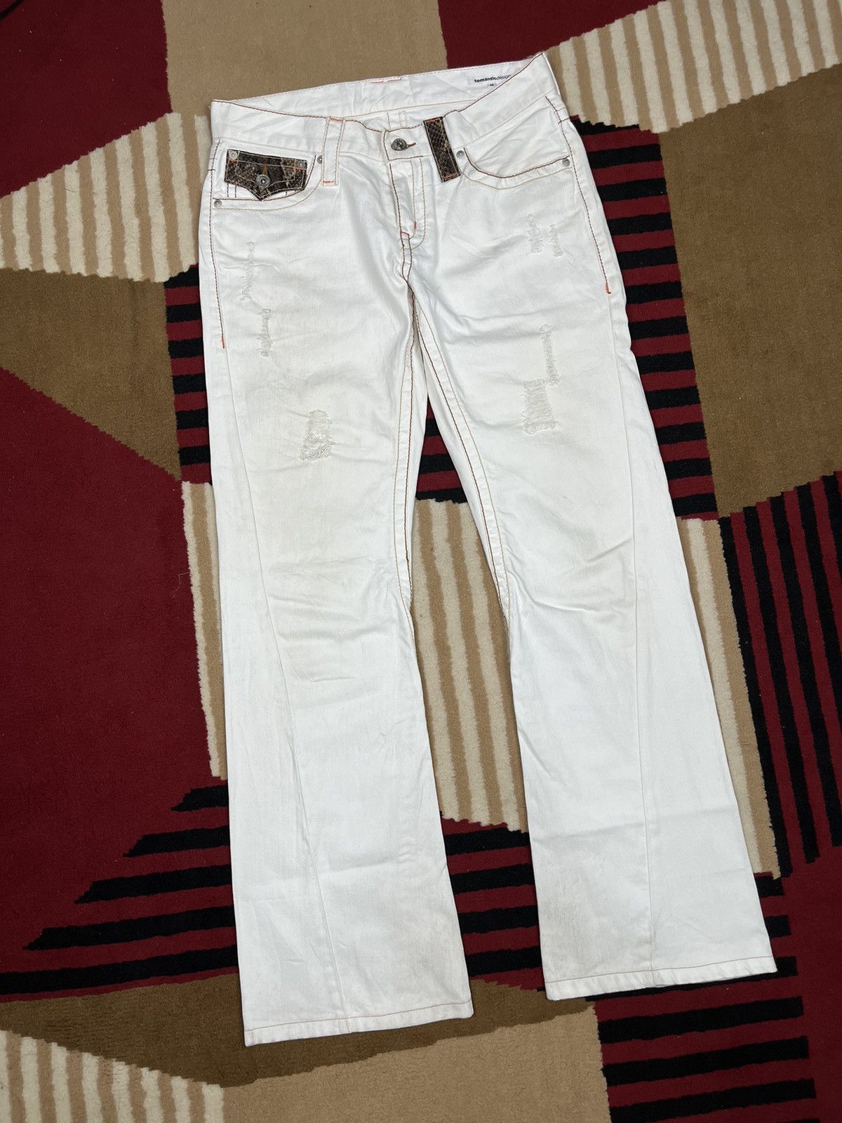 14th Addiction × KMRii × semanticdesign Semantic Design Ripped Denim Pants Size US 30 / EU 46 - 5 Thumbnail
