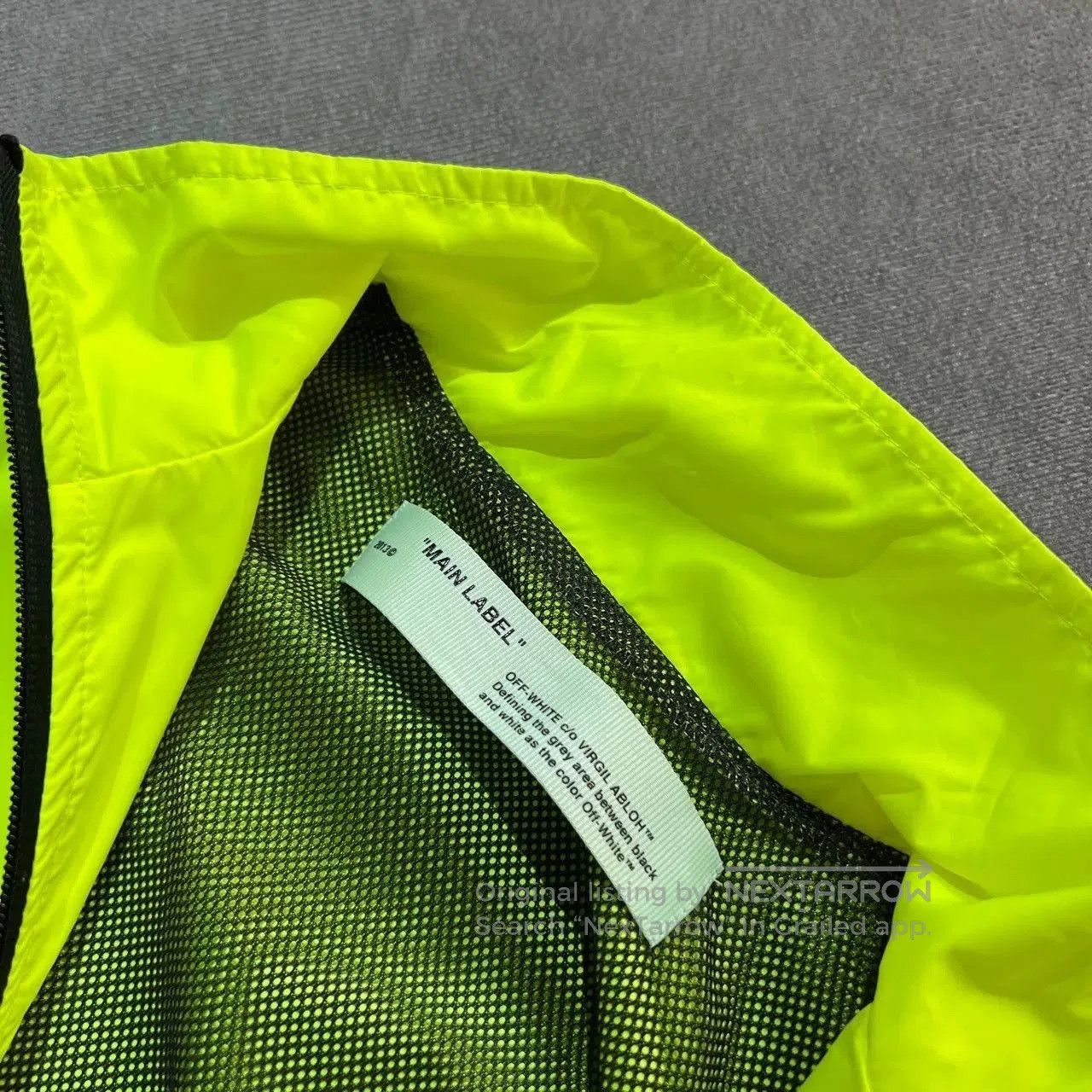 Off-White Off-White Neon Green Arrow Zip Jacket. Size US L / EU 52-54 / 3 - 4 Thumbnail