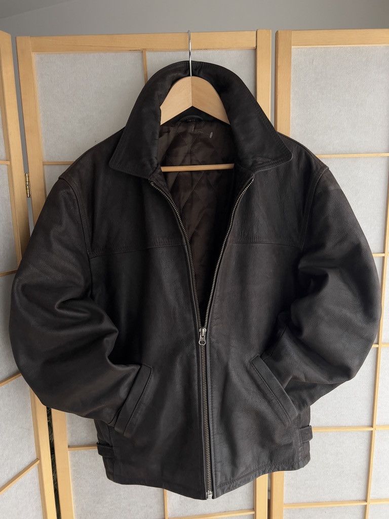 Hysteric Glamour Heavyweight vintage 90s boxy cropped bomber leather jacket L Size US L / EU 52-54 / 3 - 11 Thumbnail
