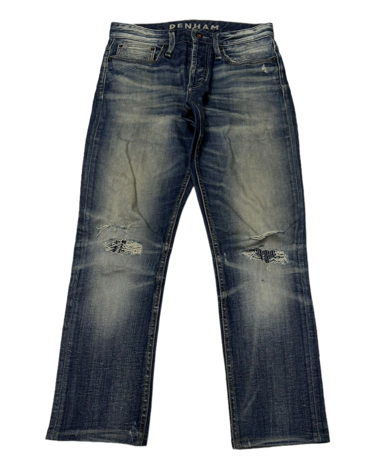 DENHAM DENHAM RAZOR SLIM FIT DISTRESSED DENIM JEANS Size US 29 - 1 Thumbnail