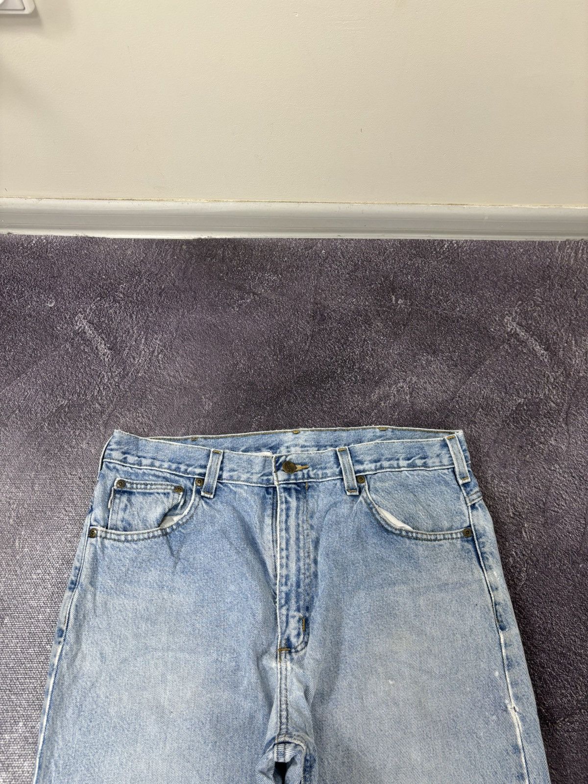 Carhartt Vintage Carhartt 90s Faded Light Blue USA Denim Baggy Jeans Size US 36 / EU 52 - 13 Thumbnail