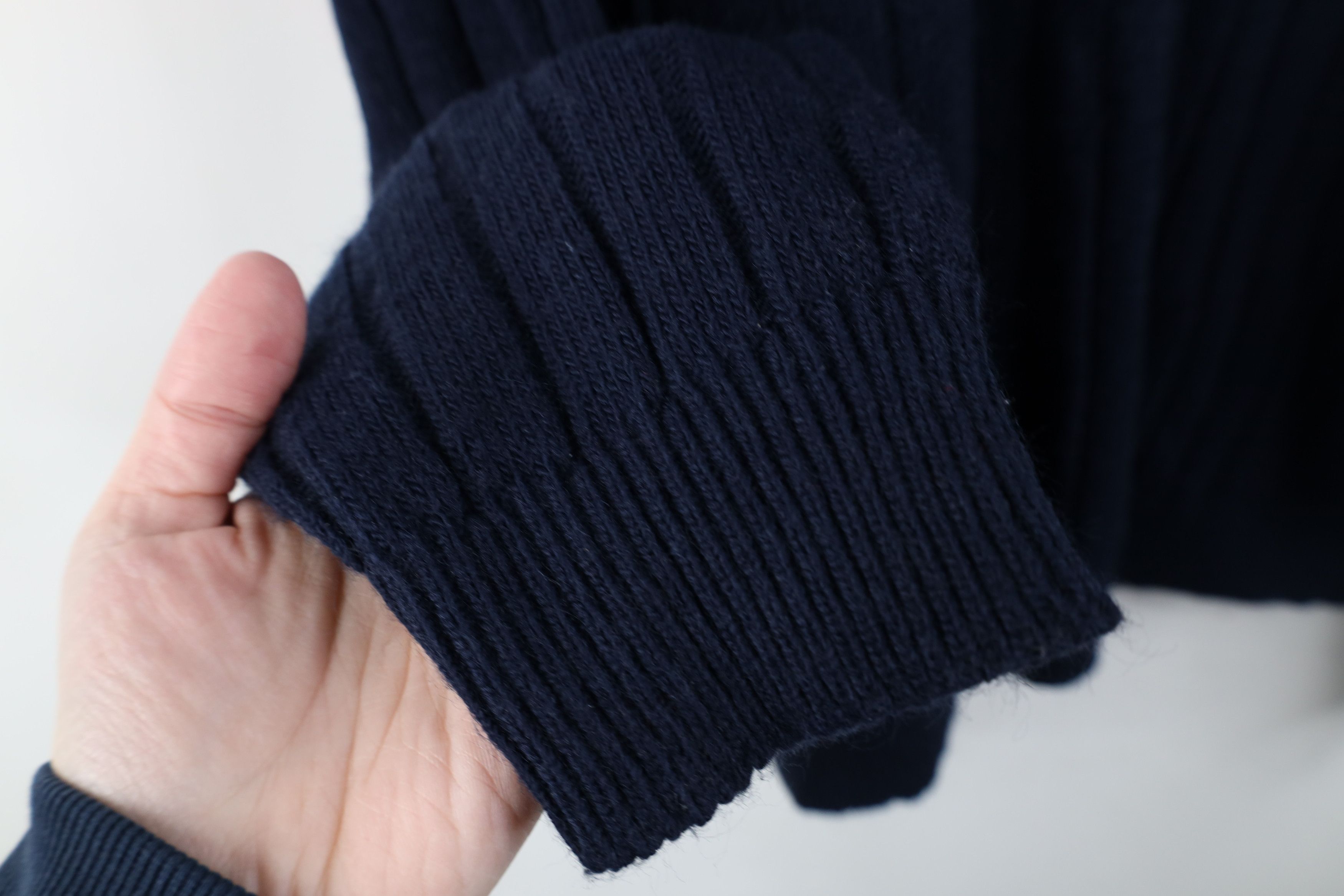 Vintage Vintage 90s Streetwear Boxy Fit Ribbed Knit Sweater Blue USA Size US XXL / EU 58 / 5 - 6 Thumbnail