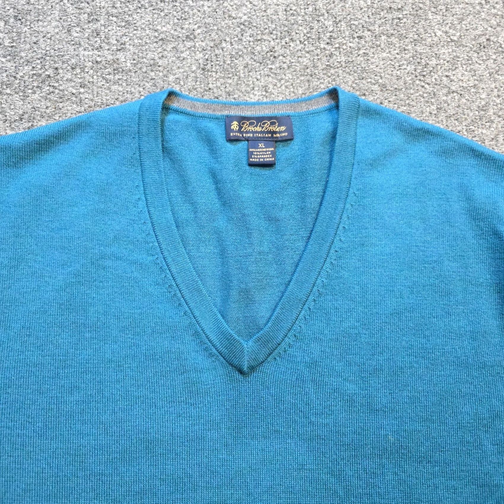 Brooks Brothers Brooks Brothers Sweater Pullover Mens XL Green Merino Wool Long Sleeve V-Neck Capstone? Size US XL / EU 56 / 4 - 2 Thumbnail