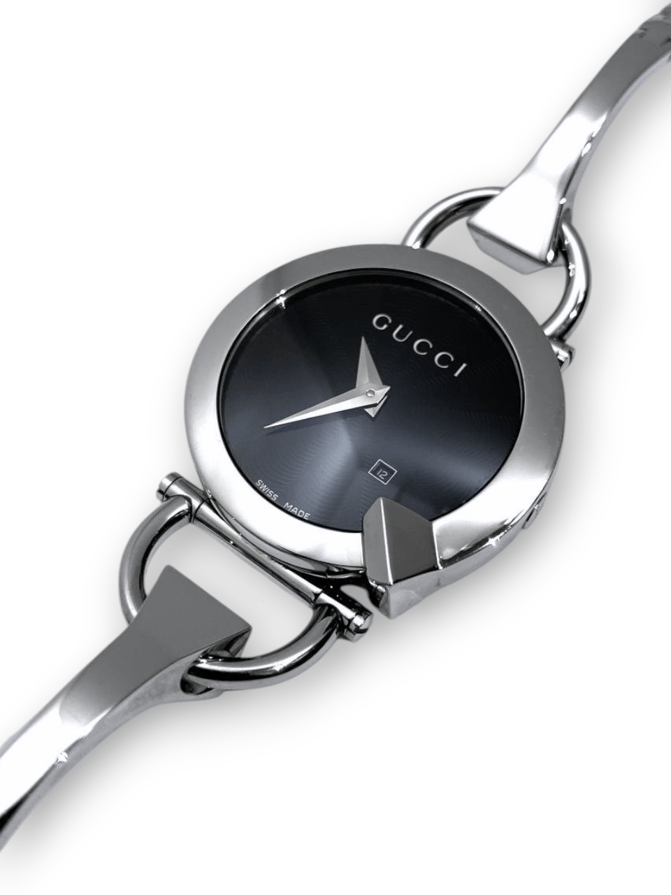 Gucci Gucci Chiodo Horsebit Round Bangle Silver Steel Watch Size ONE SIZE - 5 Thumbnail