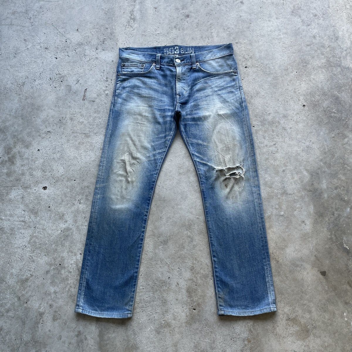 Japanese Brand W36 Vintage Edwin Rusty Denim Distressed Faded Jeans Pants Size US 36 / EU 52 - 1 Thumbnail