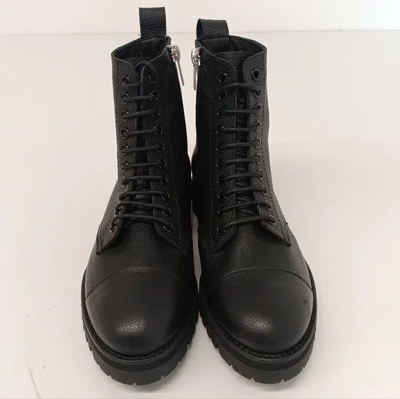 Jimmy Choo Jimmy Choo Halden Pebbled Leather Combat Boots - EU36/US6 Size US 6 / IT 36 - 4 Thumbnail