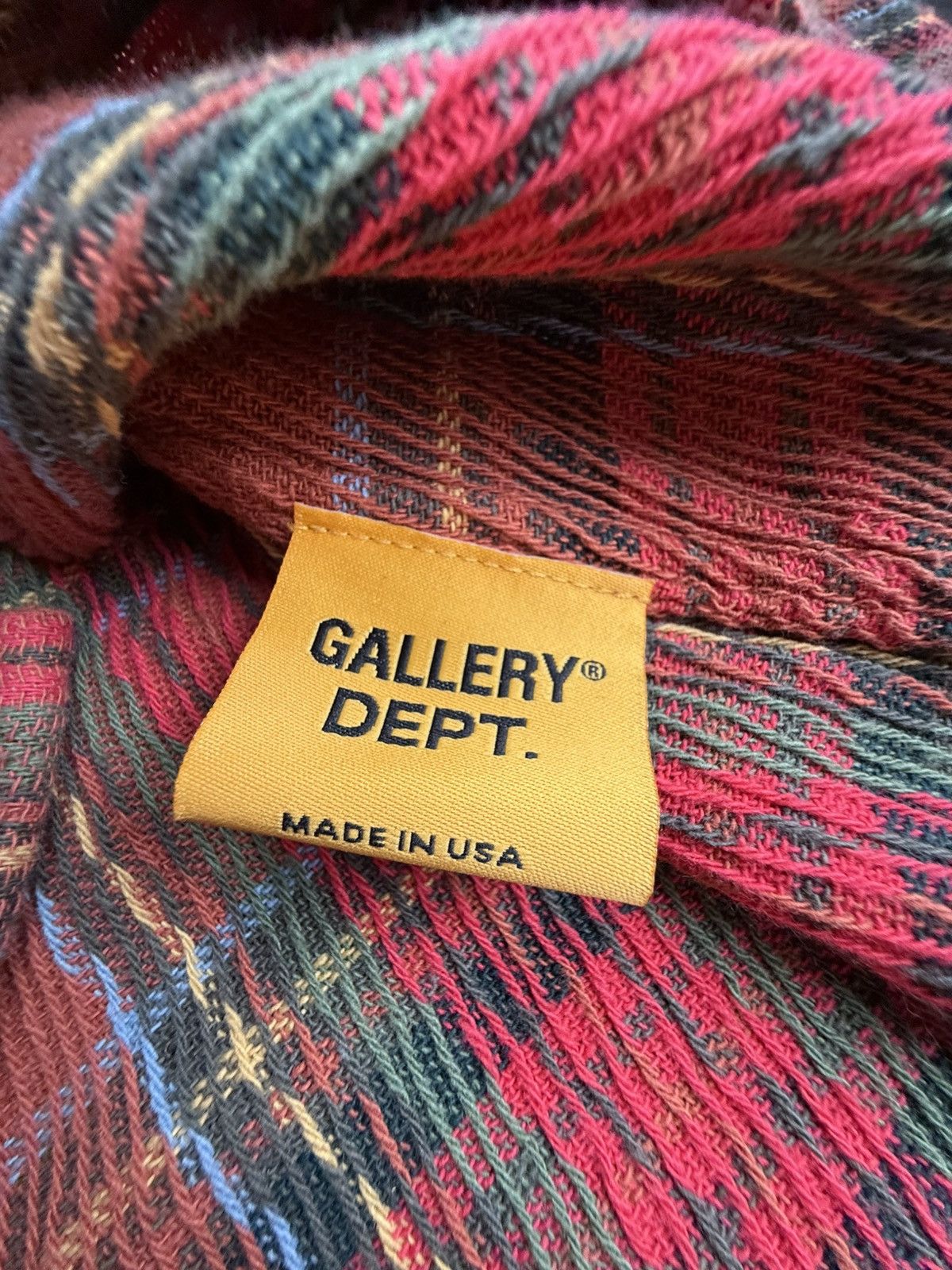 Gallery Dept. Gallery Dept Marley Distressed Checked Cotton-Flannel Shirt Size US L / EU 52-54 / 3 - 24 Thumbnail