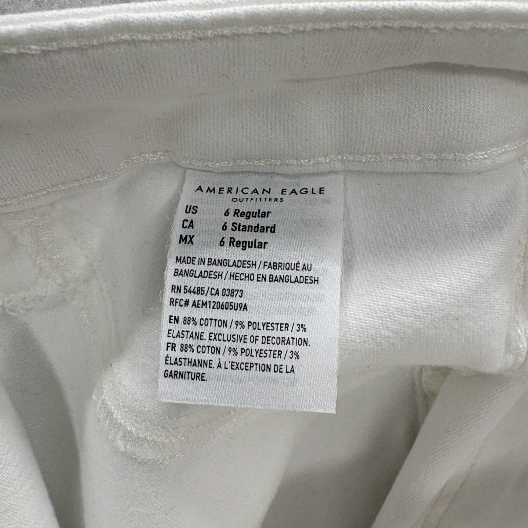American Eagle Outfitters American Eagle High Rise Jegging Jeans Womens 6 White Distressed Stretch Denim Size 28" / US 6 / IT 42 - 6 Thumbnail