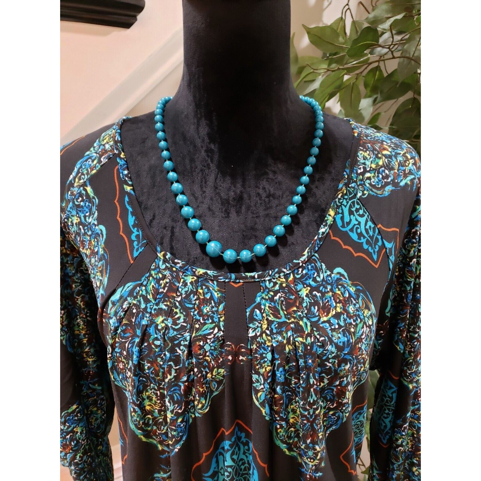 Other Kim Rogers Polyester Round Neck Long Sleeve Top Blouse Large Size L / US 10 / IT 46 - 2 Thumbnail