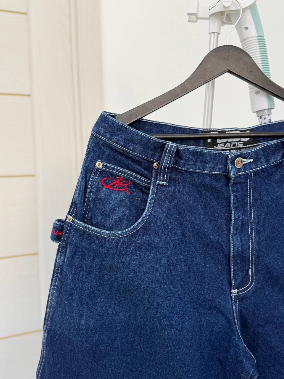 Fubu Vintage Y2K FUBU Baggy Blue Denim Shorts JNCO Style Size US 32 / EU 48 - 4 Thumbnail