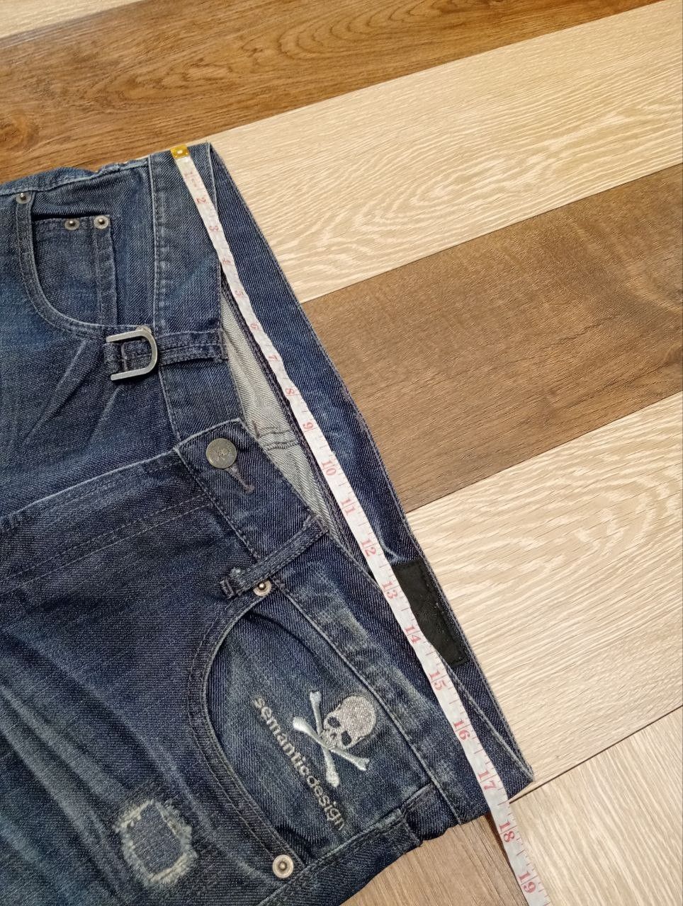 semanticdesign SEMANTIC DESIGN x ROEN SKULLS DISTRESSED DENIM Size US 35 - 15 Thumbnail