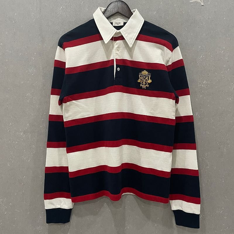 Celine CELINE Striped Rugby Polo Size S Size US S / EU 44-46 / 1 - 1 Thumbnail